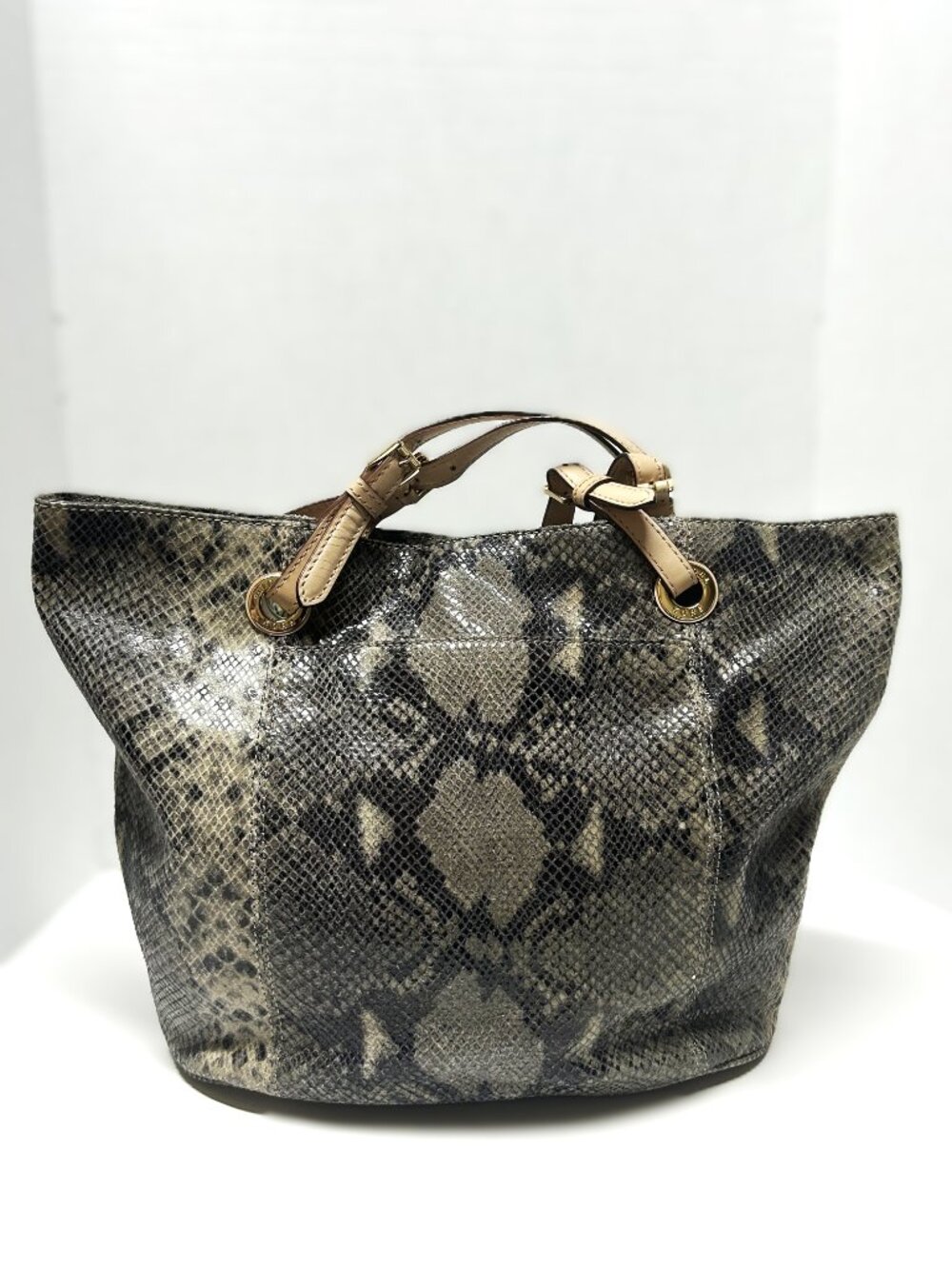 Michael Kors glazed embossed python tote - Picture 5 of 13
